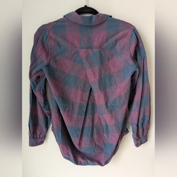 Lululemon Full Day Ahead Flannel Shirt Night Diver - Size 4 - Picture 6 of 7